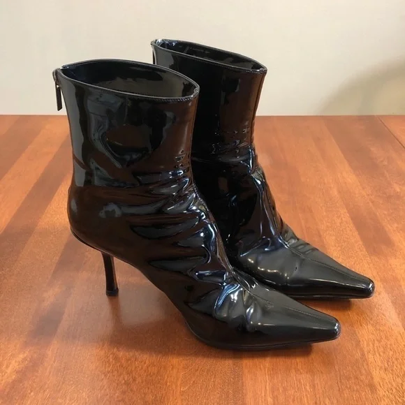 JIMMY CHOO | Black patent leather ankle bo… - Picture 8 of 16